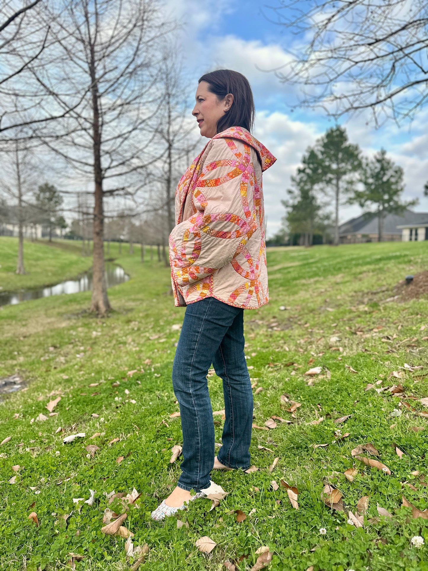 New for 2025! Carling Loves Cats Reversible Quilted Coat Pattern with Collar or Hood with FREE video tutorials