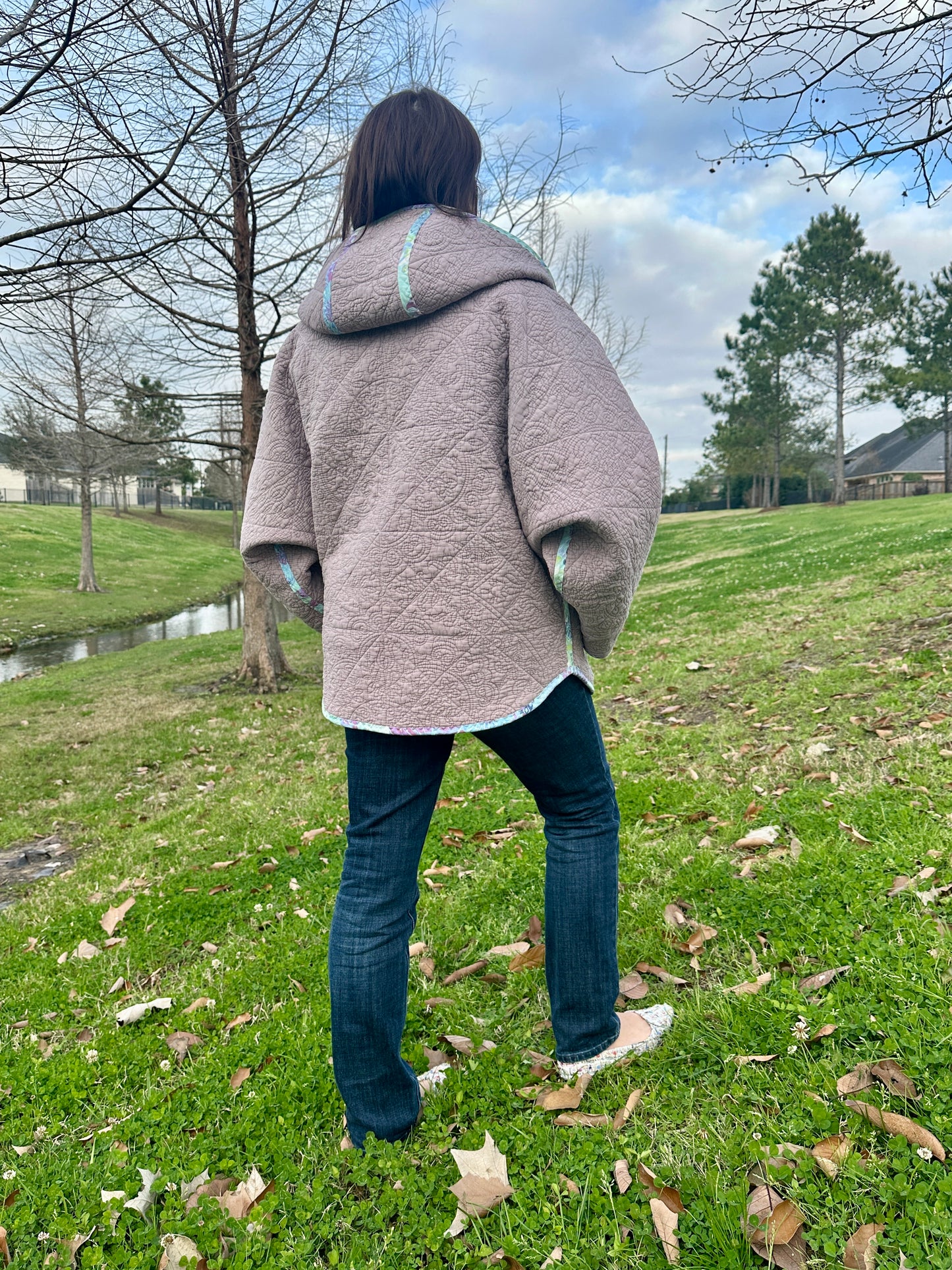 New for 2025! Carling Loves Cats Reversible Quilted Coat Pattern with Collar or Hood with FREE video tutorials