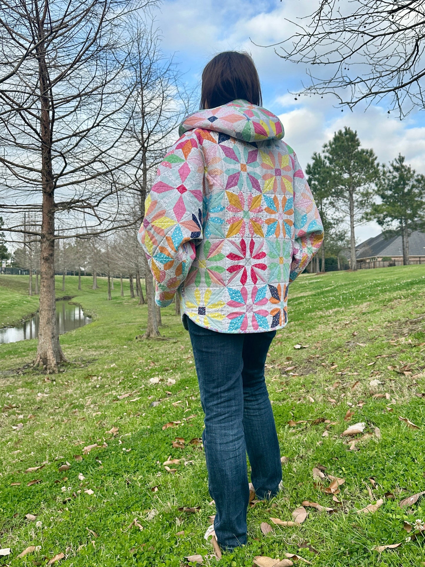 New for 2025! Carling Loves Cats Reversible Quilted Coat Pattern with Collar or Hood with FREE video tutorials