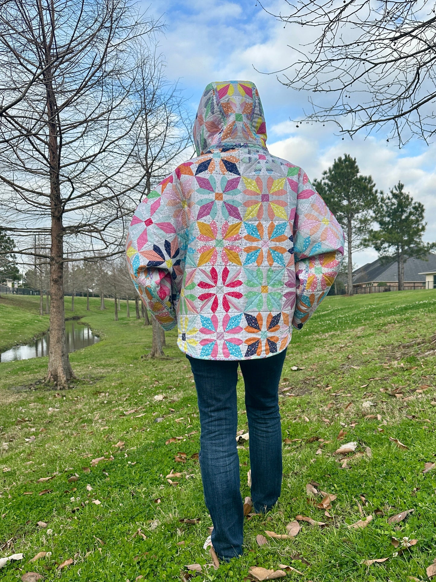 New for 2025! Carling Loves Cats Reversible Quilted Coat Pattern with Collar or Hood with FREE video tutorials