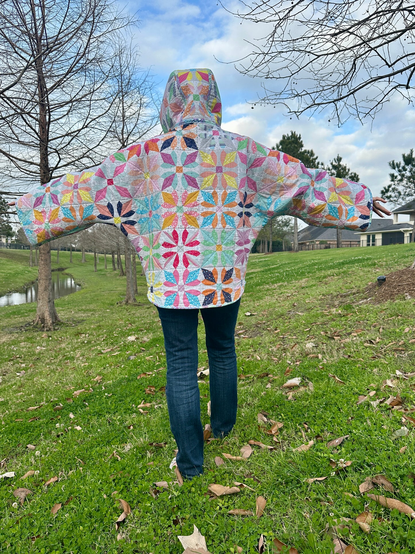 New for 2025! Carling Loves Cats Reversible Quilted Coat Pattern with Collar or Hood with FREE video tutorials