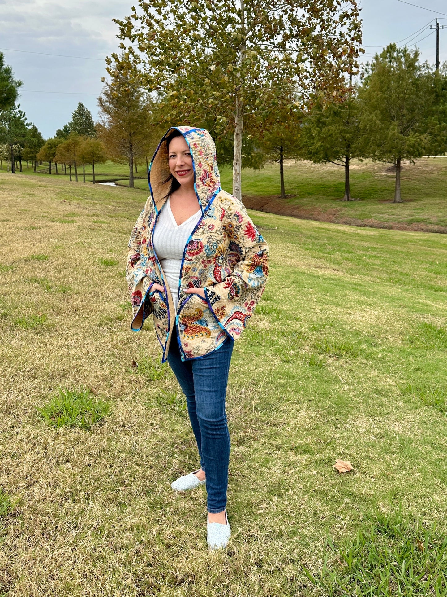 New for 2025! Carling Loves Cats Reversible Quilted Coat Pattern with Collar or Hood with FREE video tutorials