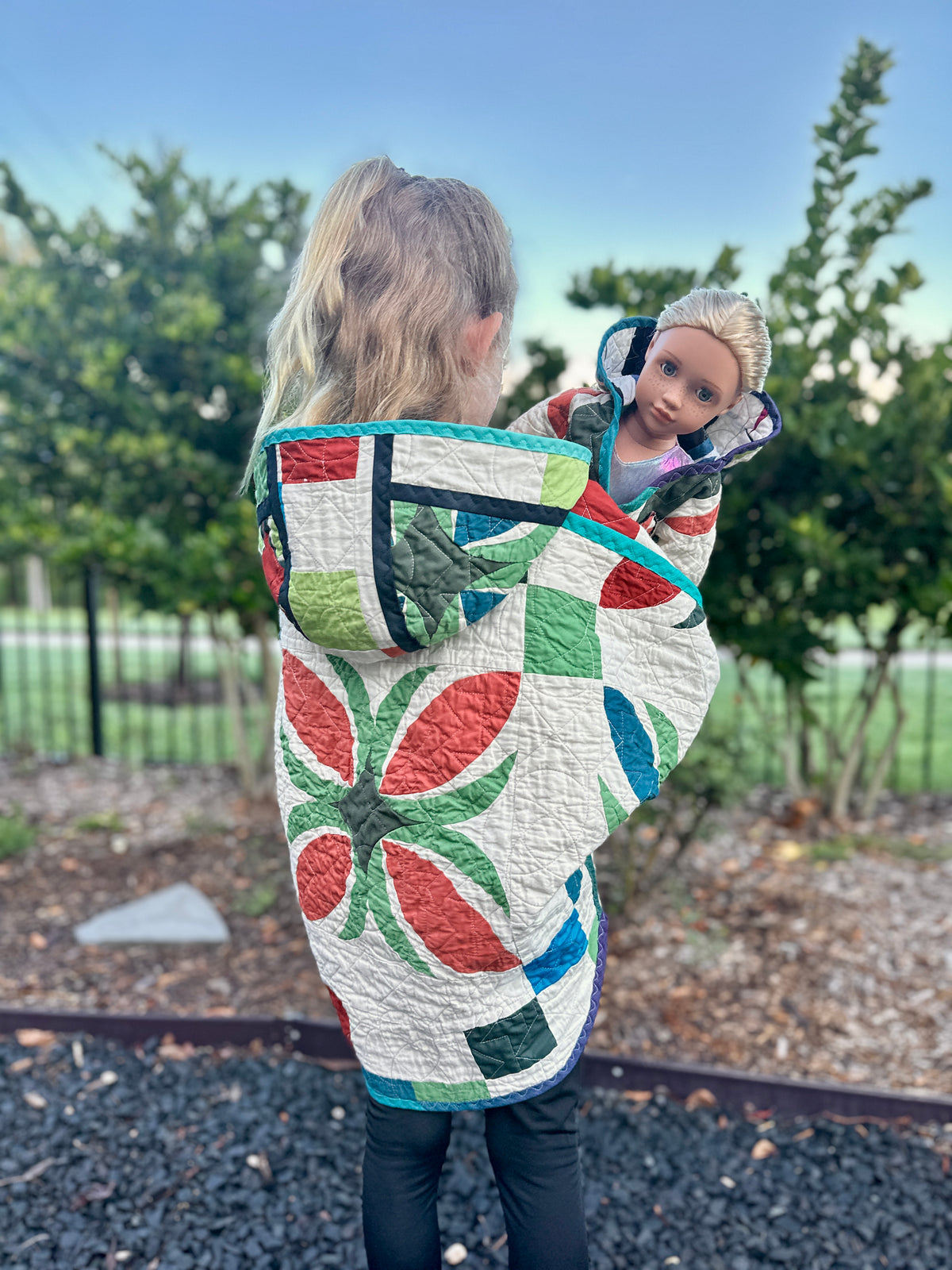 18 inch Doll Reversible Quilted Coat Pattern with Collar or Hood with FREE video tutorials