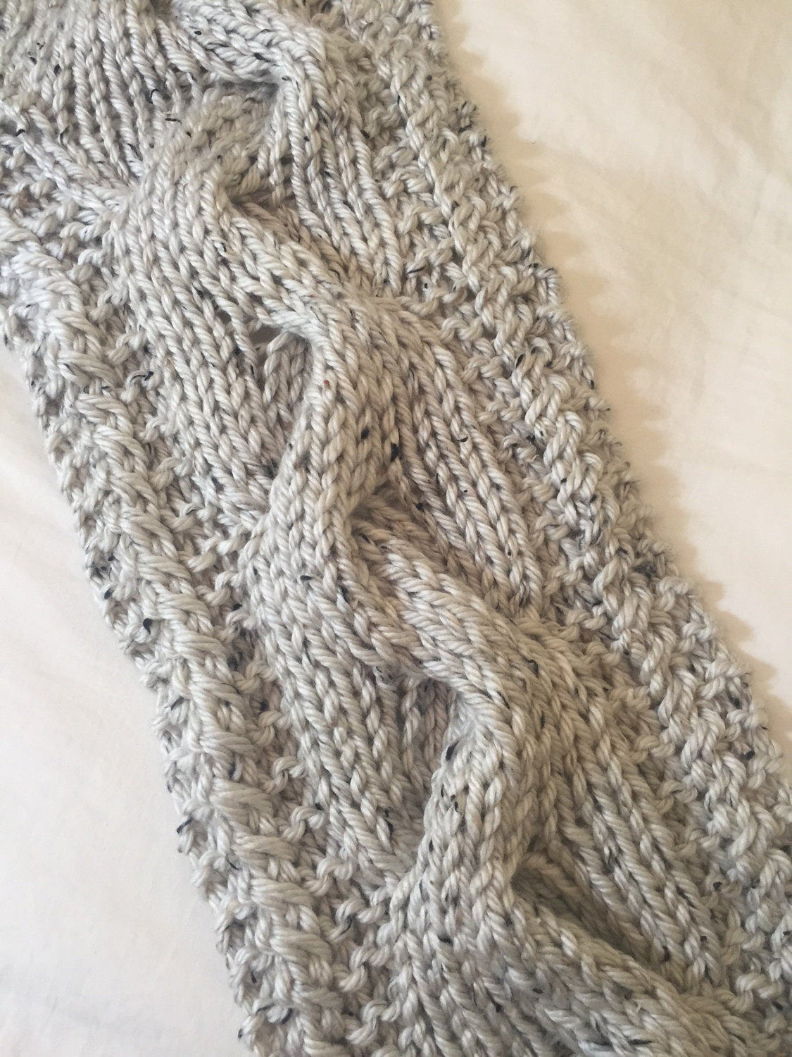 Digital PDF PATTERN Handmade Knit Scarf with Hood / Oversized Chunky / Cable Scarf / Cable Design / Wrap / Neckwarmer / Shawl