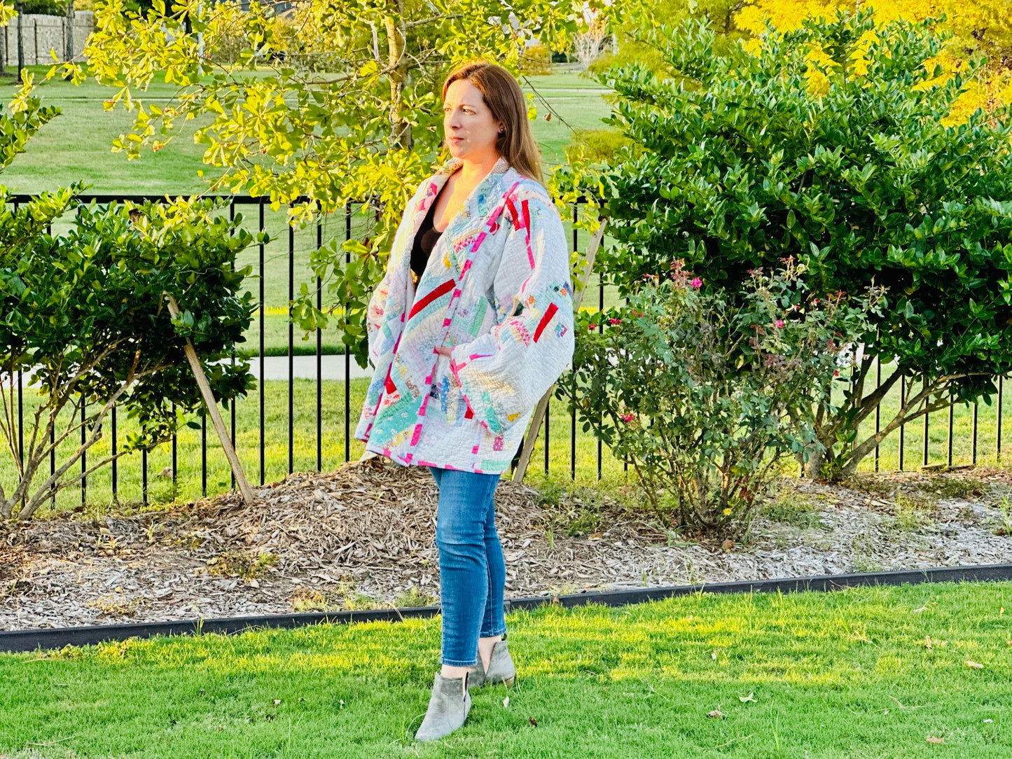 Original Carling Loves Cats Reversible Quilted Coat Pattern with Collar or Hood with FREE video tutorials