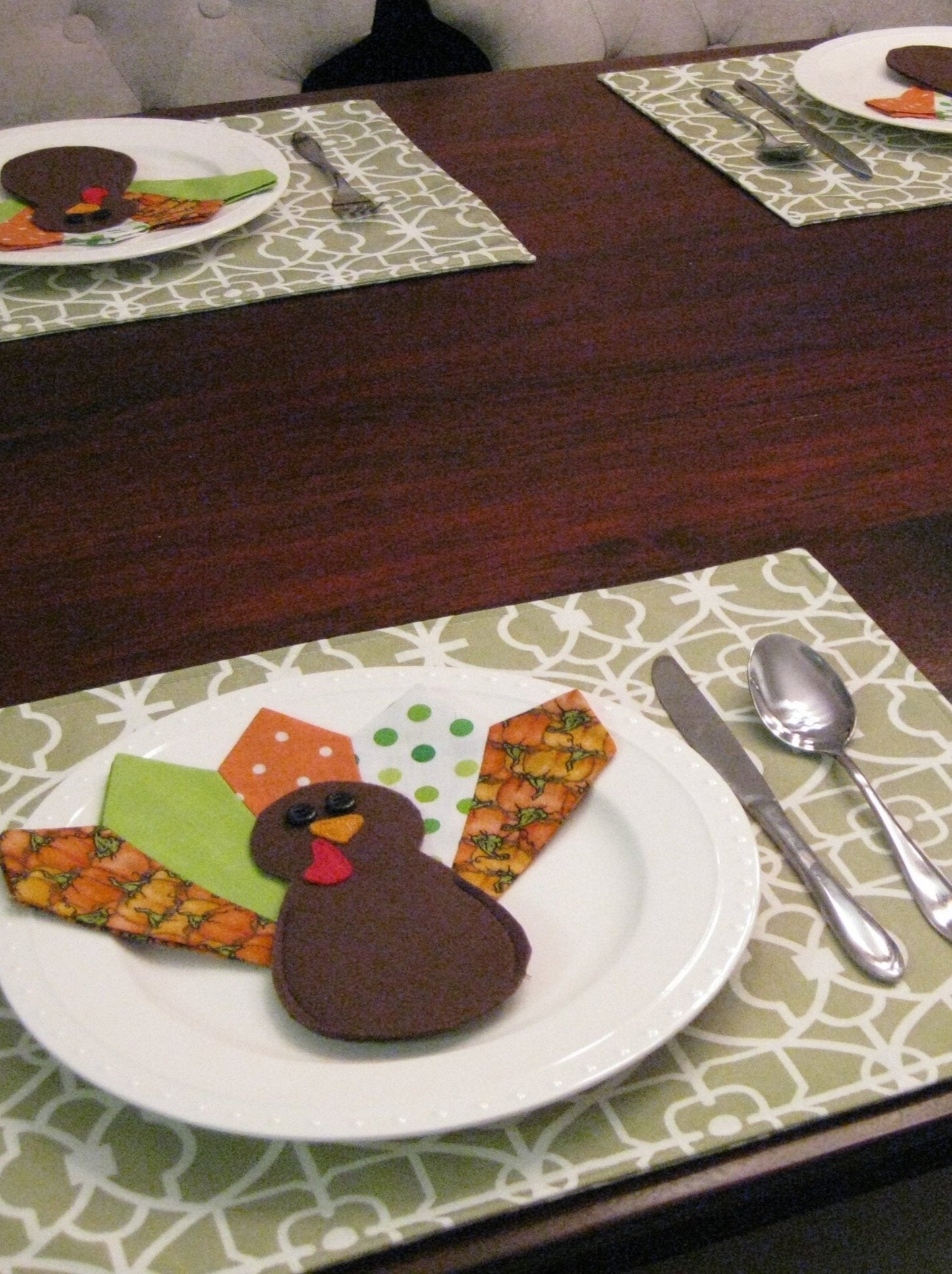 Digital PDF PATTERN for Thanksgiving Napkin Rings / Turkeys / Fall Decor / Thanksgiving Table / Napkin Holder (set of 4)
