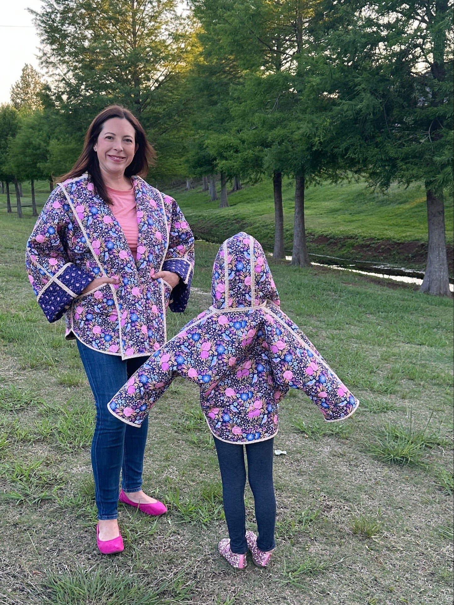 Kids Reversible Quilted Coat Pattern with Collar or Hood with FREE video tutorials