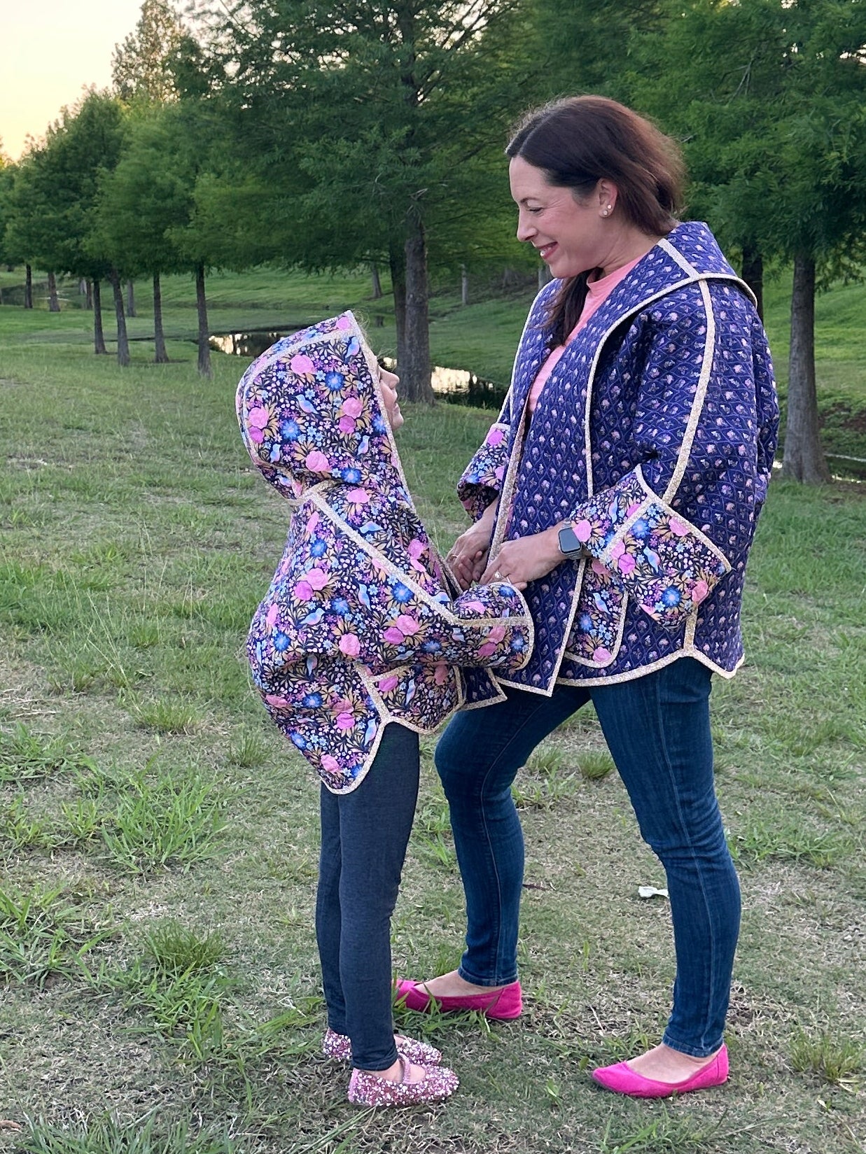 Kids Reversible Quilted Coat Pattern with Collar or Hood with FREE video tutorials