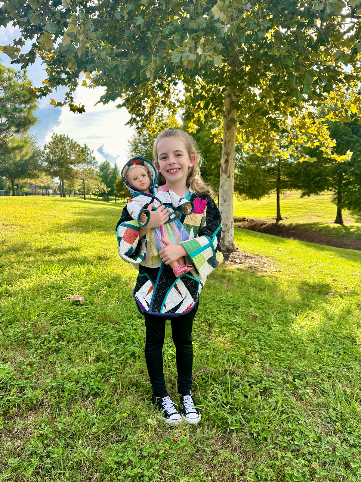 18 inch Doll Reversible Quilted Coat Pattern with Collar or Hood with FREE video tutorials