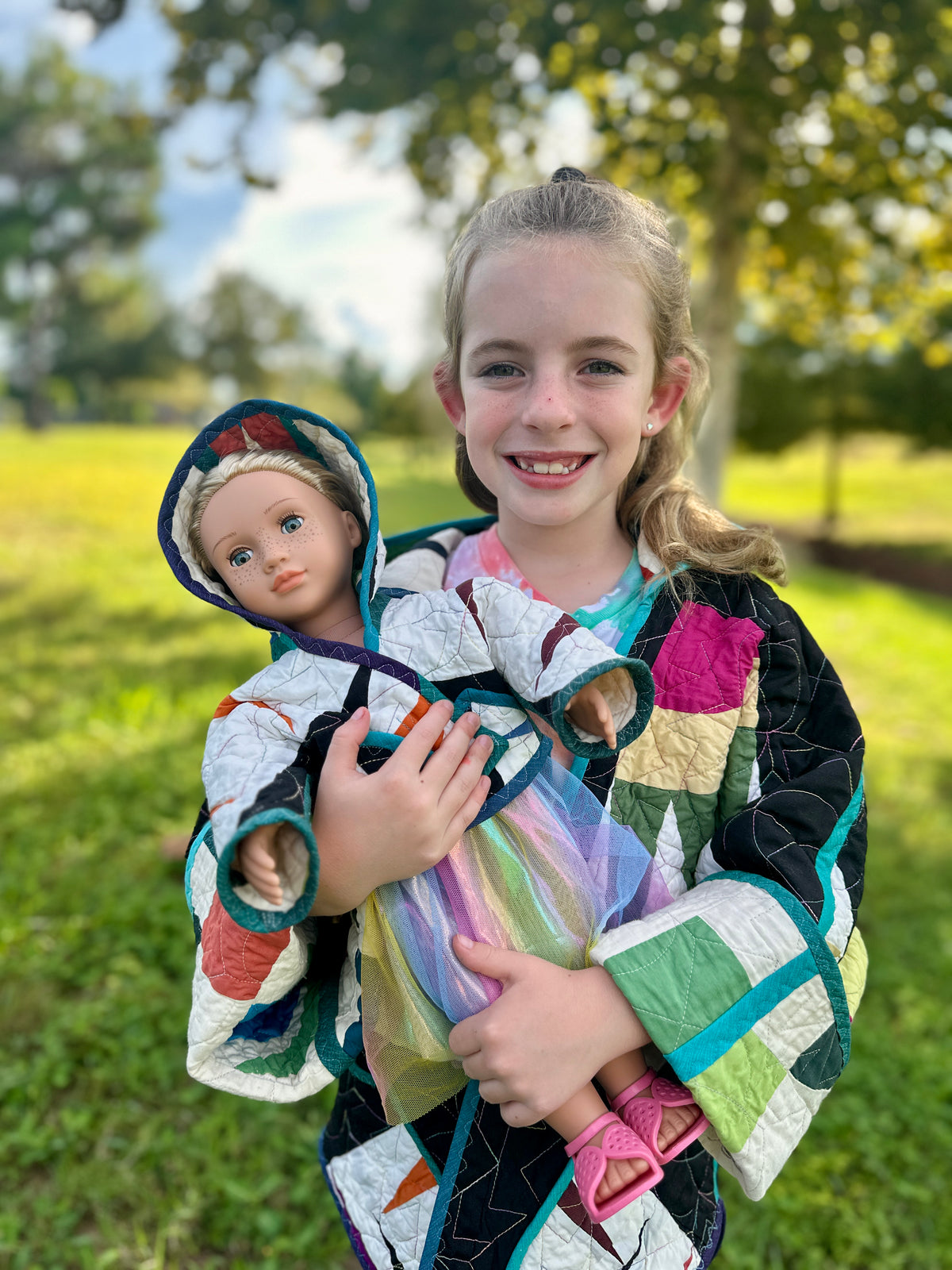 18 inch Doll Reversible Quilted Coat Pattern with Collar or Hood with FREE video tutorials