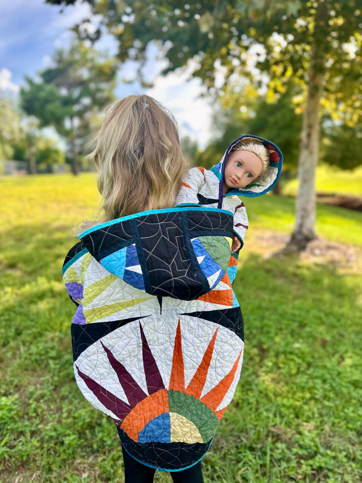 18 inch Doll Reversible Quilted Coat Pattern with Collar or Hood with FREE video tutorials