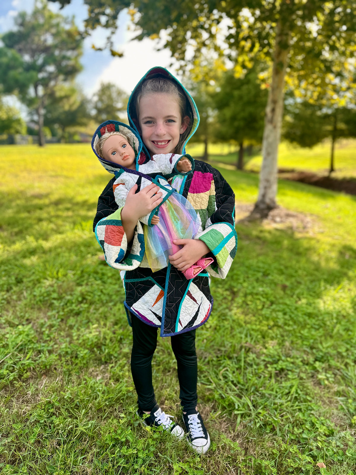 18 inch Doll Reversible Quilted Coat Pattern with Collar or Hood with FREE video tutorials