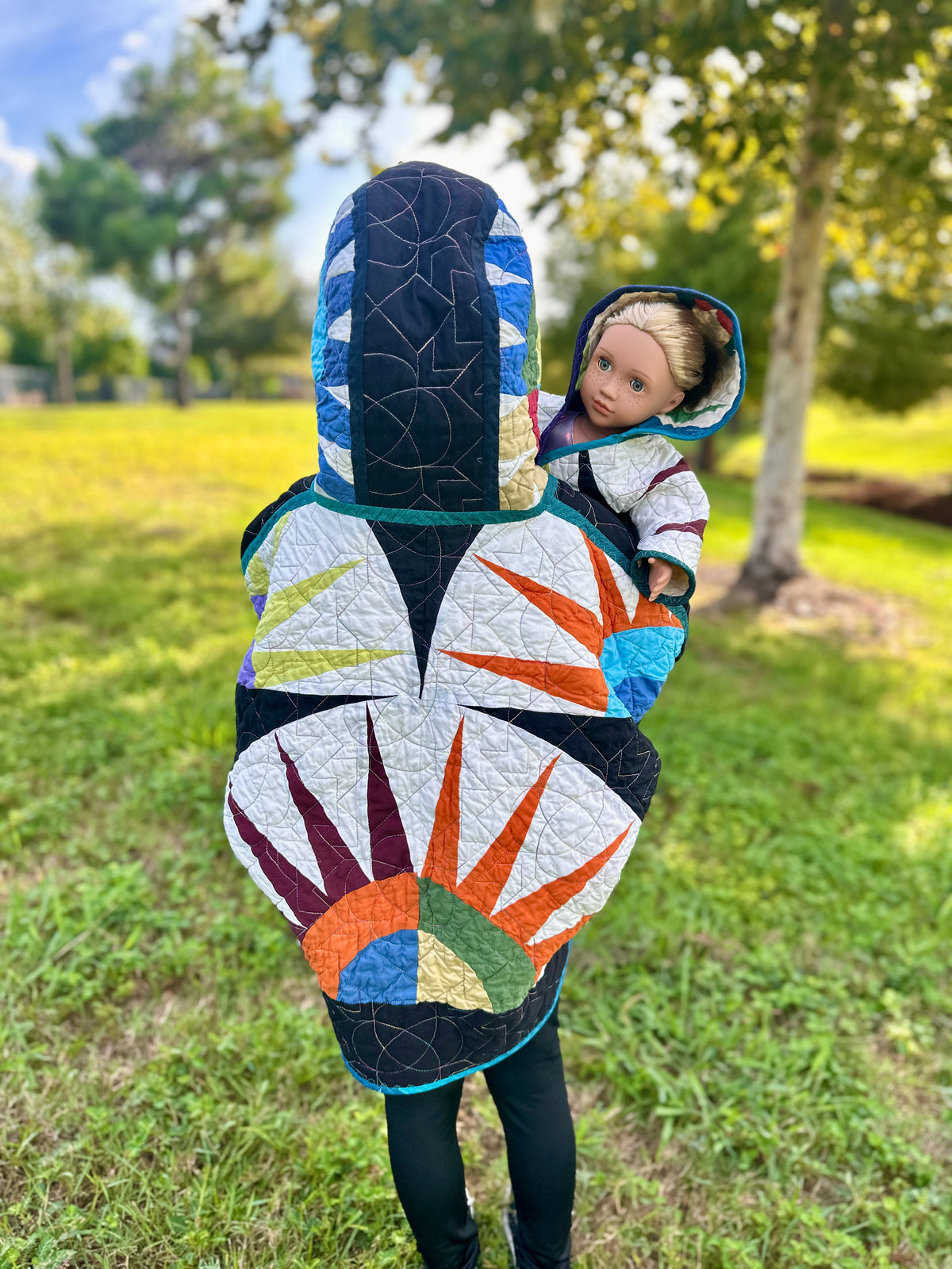 18 inch Doll Reversible Quilted Coat Pattern with Collar or Hood with FREE video tutorials