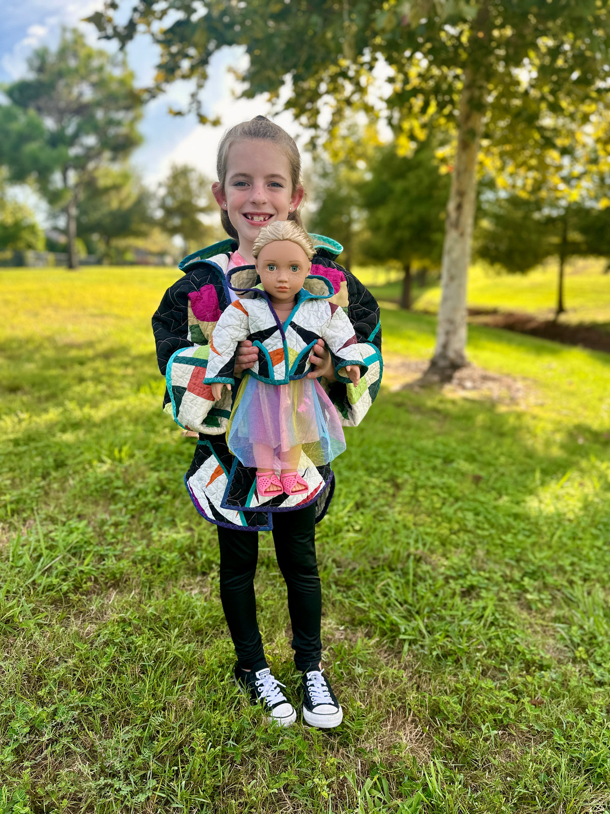 18 inch Doll Reversible Quilted Coat Pattern with Collar or Hood with FREE video tutorials