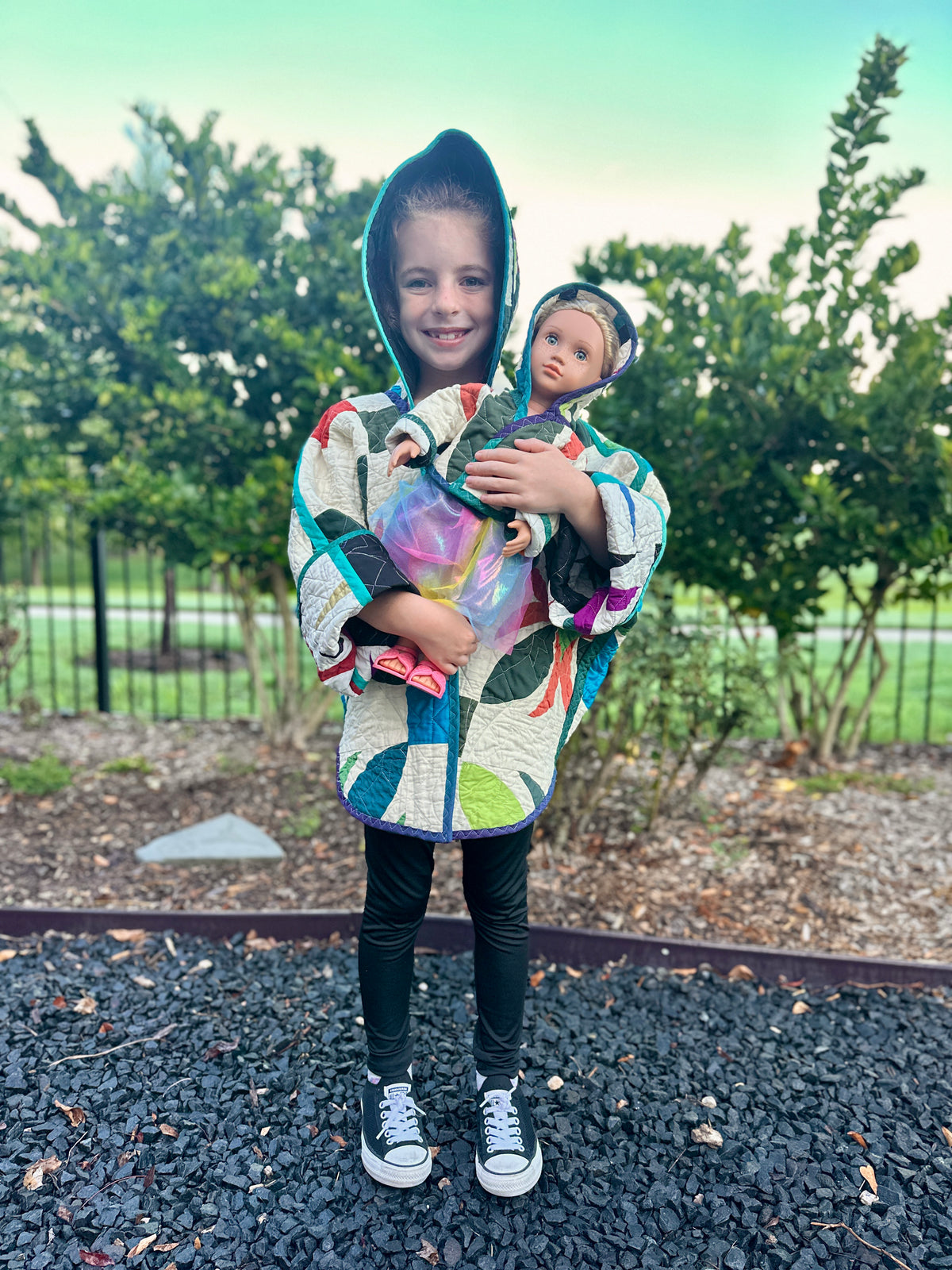 18 inch Doll Reversible Quilted Coat Pattern with Collar or Hood with FREE video tutorials