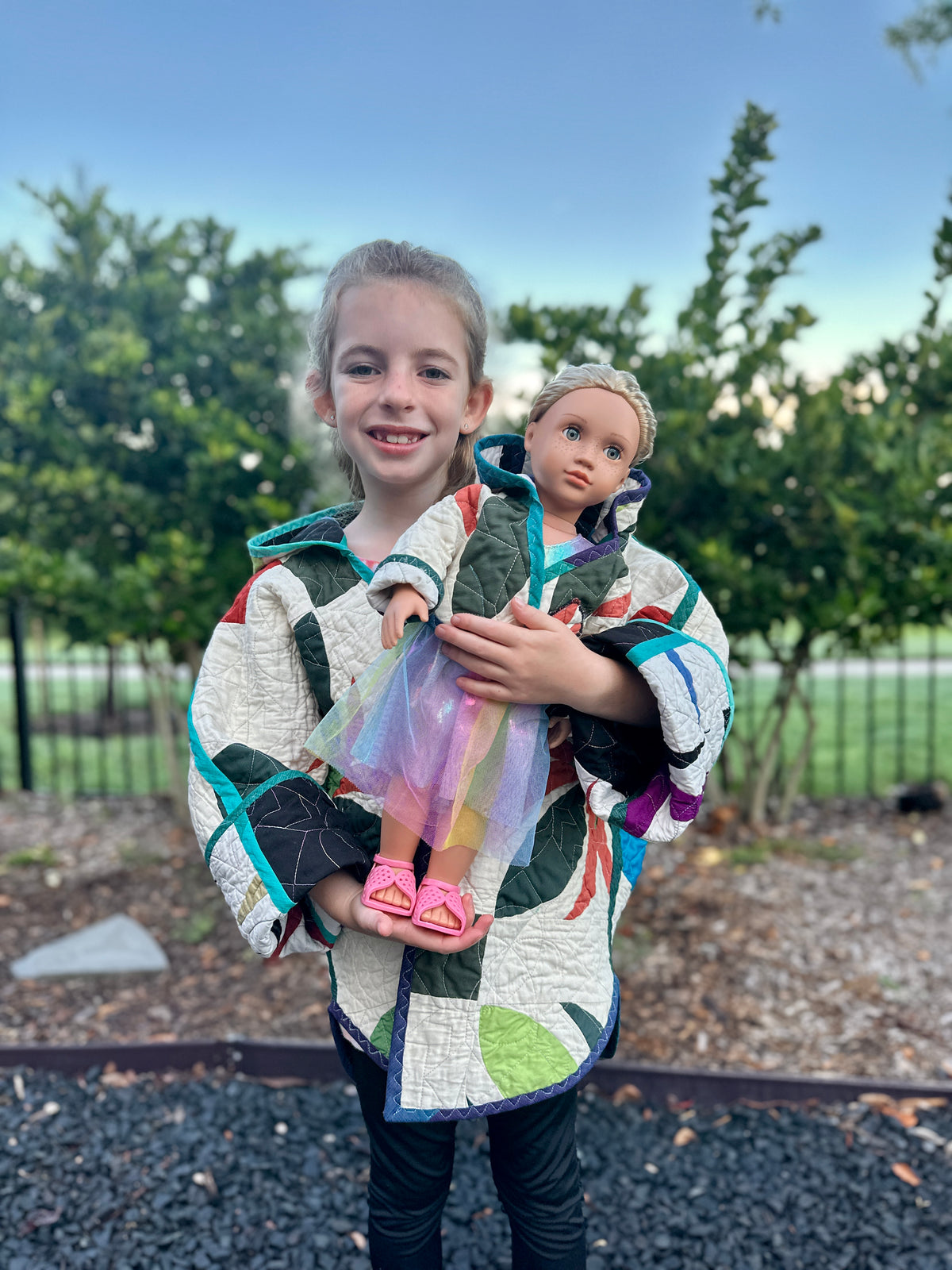 18 inch Doll Reversible Quilted Coat Pattern with Collar or Hood with FREE video tutorials