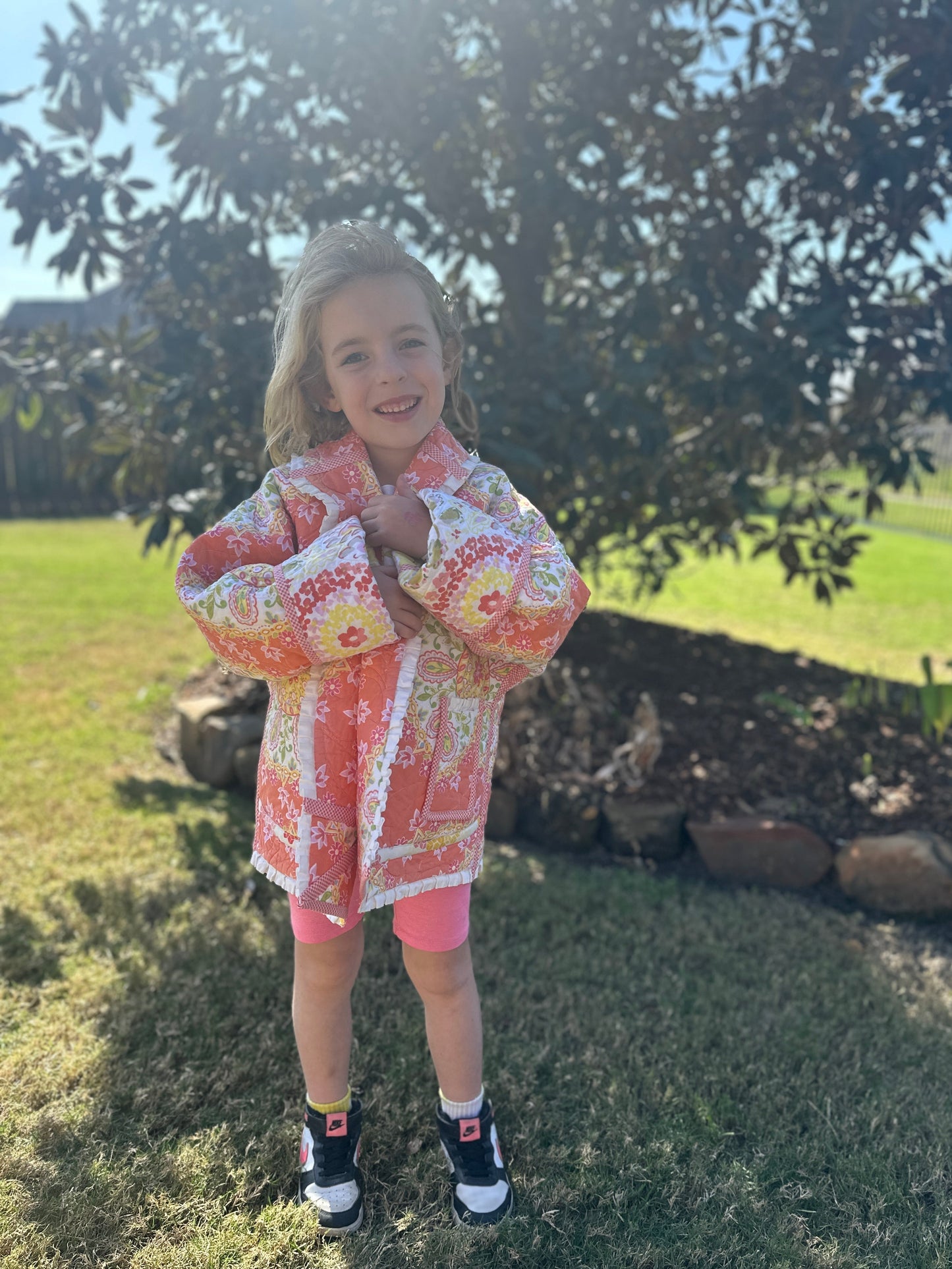 Kids Reversible Quilted Coat Pattern with Collar or Hood with FREE video tutorials